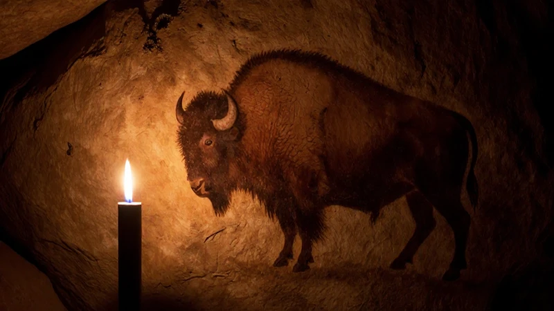 Evolución de la pintura: Línea del tiempo desde sus inicios 3 Bison pintado en la cueva con claroscuro