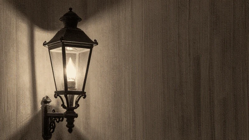 Lámpara de gas victoriana, grabado con detalle