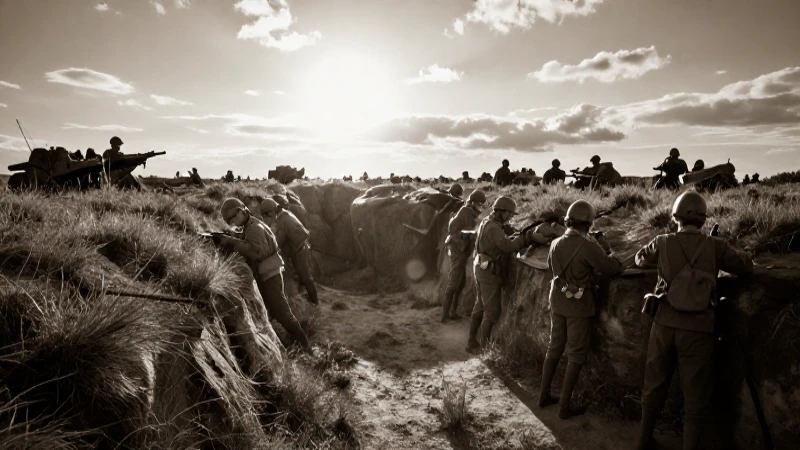 Segunda Guerra Mundial: trincheras, drama en sepia