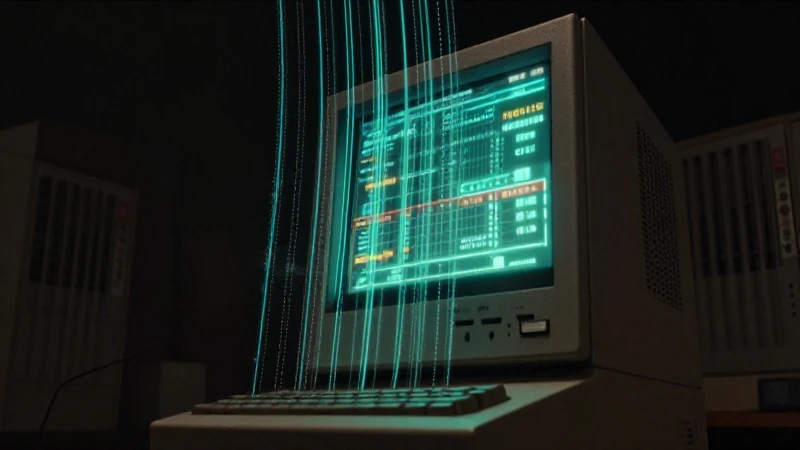 Cuál es la evolución de las bases de datos hasta NoSQL 5 Ordenador antiguo con estética retrofuturista