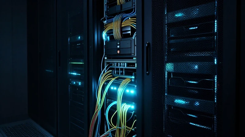 Evolución de Linux: Historia y Línea de Tiempo del SO Linux 6 Sala antigua, cables brillantes y tenue luz