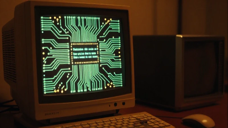Evolución de Linux: Historia y Línea de Tiempo del SO Linux 4 Ordenador antiguo, circuitos cálidos y nostalgia informática