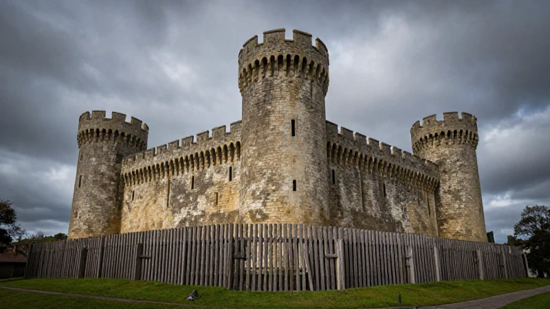 Evolución de los materiales: Línea de tiempo de su historia 6 Castillo medieval con cielo dramático y luz