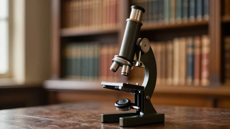 Evolución de los microscopios: Un viaje a través del tiempo 5 Microscopio antiguo bajo luz suave victoriana