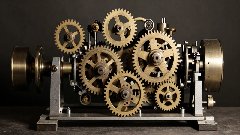 Qué es la evolución histórica de los sistemas de información 3 Fotografía antigua de computadora mecánica iluminada