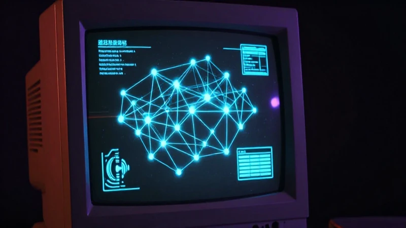 Qué es la evolución histórica de los sistemas de información 7 Monitor retro muestra red neón cibernética oscura