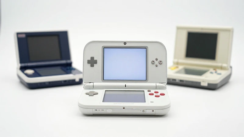 Consola 3DS sobre fondo blanco limpio