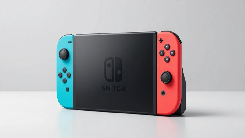 Consola Nintendo Switch sobre fondo limpio