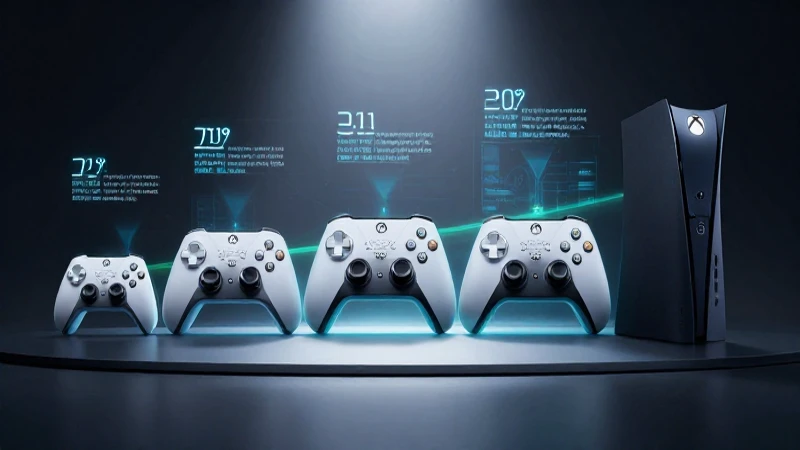 Evolución Xbox visualizada con holograma futurista