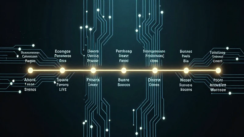 Evolución del software educativo: línea de tiempo histórica 6 Línea temporal luminosa sobre circuito dramático