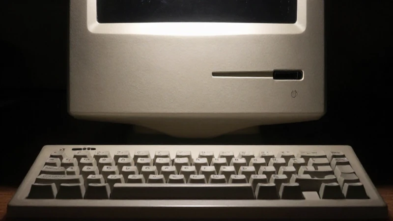 Cuál es la historia y evolución del teclado a través del tiempo 4 Teclado vintage Apple sobre Mac nostálgico