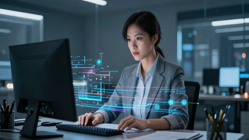 Contador futurista, datos brillantes y enfoque cinematográfico