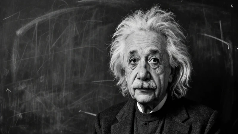 Cuáles fueron la vida y descubrimientos de Einstein 8 Retrato de Einstein en blanco y negro