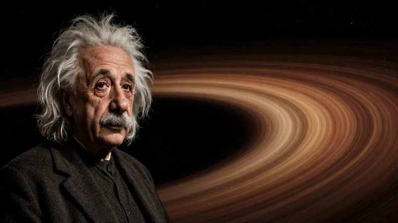 Retrato de Einstein, espacio-tiempo dramático y cálido