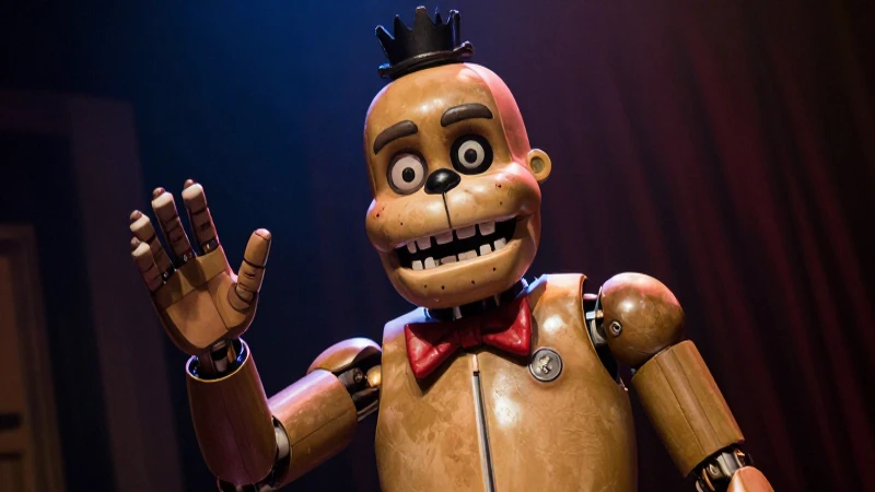 Freddy Fazbear acecha bajo luces dramáticas