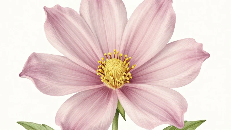 El maravilloso mundo del Esquema floral: una guía completa 5 Ilustración botánica floral con colores suaves