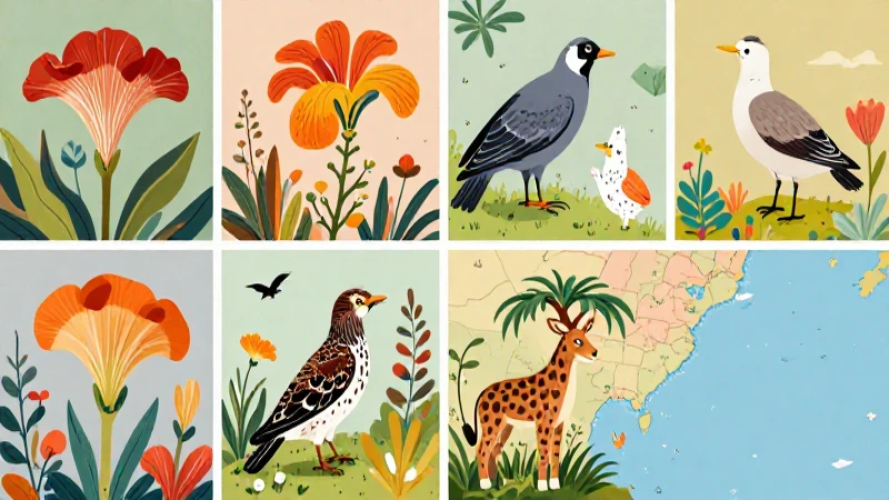 Cómo hacer un mapa conceptual de la flora y fauna de Bolivia 7 Collage vibrante de Bolivia con luz suave