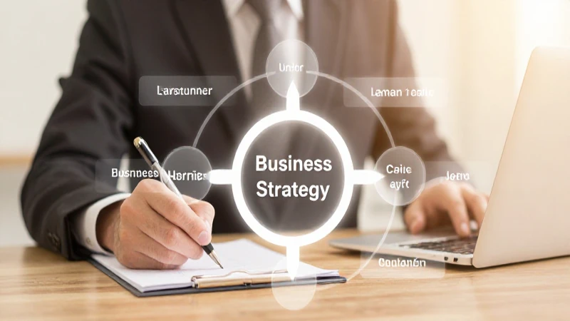 Estrategia empresarial visualmente cálida e ilustrada