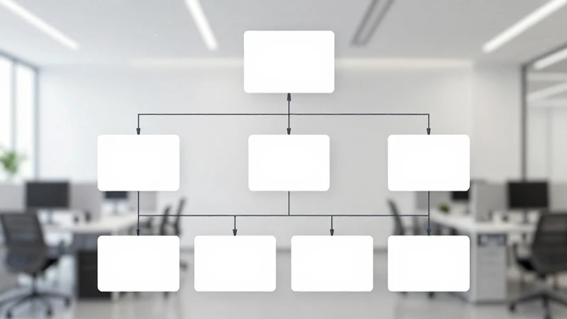 Plantilla de organigrama moderno, iluminación brillante