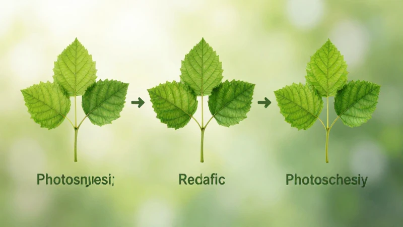 Ilustración científica del proceso fotosintético
