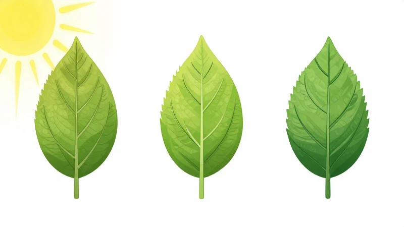 Entendiendo el Esquema de la Fotosíntesis: Un Proceso Vital para la Vida en la Tierra 3 Ilustración luminosa con líneas limpias y hojas