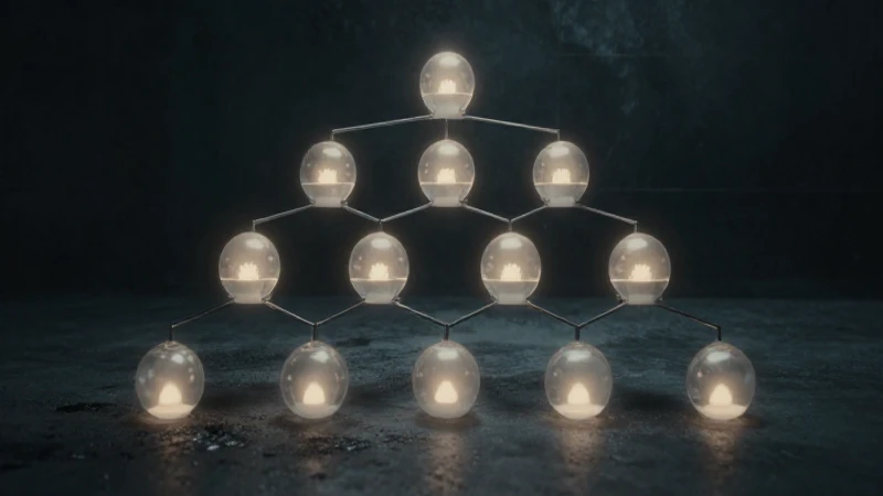 Diagrama jerárquico cinematográfico con iluminación suave