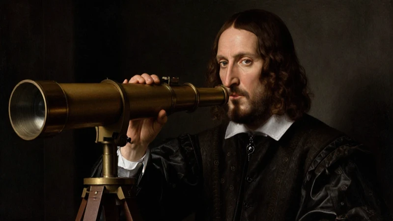 Cuáles son las aportaciones históricas de Galileo Galilei 8 Retrato renacentista de Galileo con telescopio