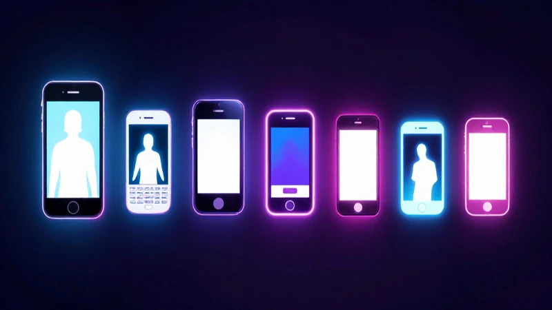 Cuál es la línea de tiempo de la evolución de celulares 6 Evolución móvil: siluetas vibrantes, arte neón