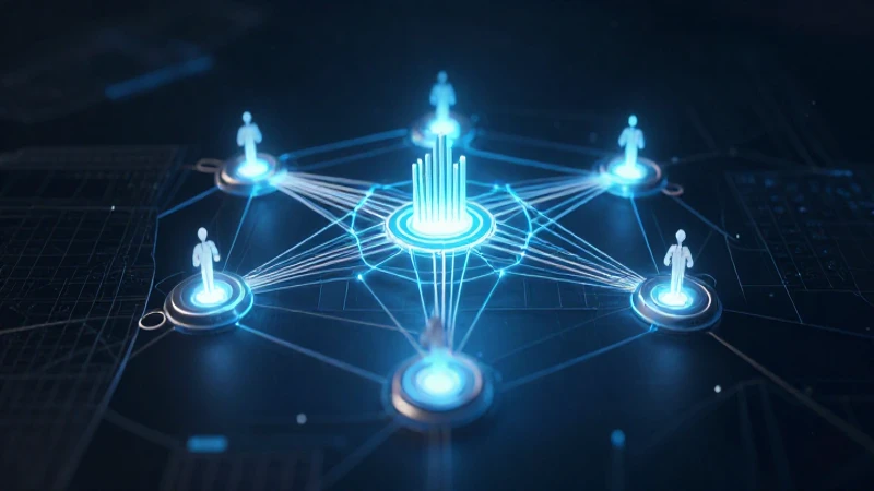 Diagrama moderno con iluminación volumétrica y redes