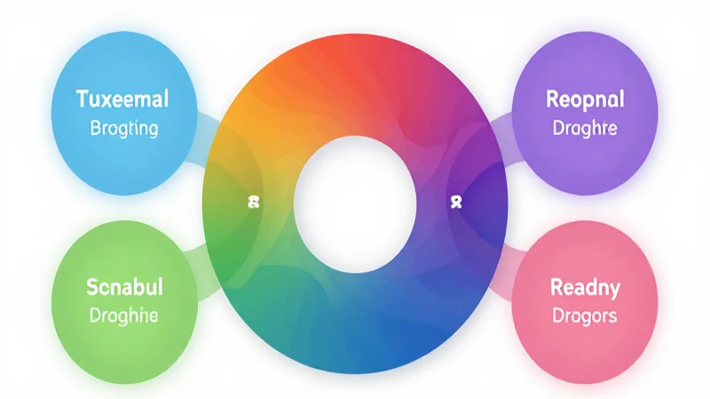 Mapa mental circular con luz suave