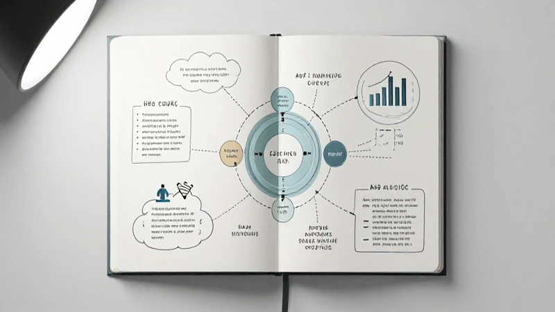 Esquema Gráfico: La Herramienta Perfecta para Organizar y Visualizar Información 6 Ilustración esquemática en estilo editorial