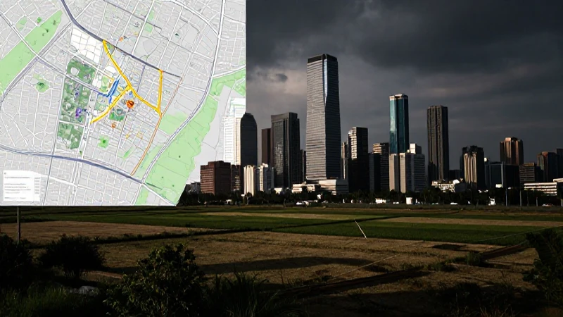 Mapa conceptual y esquema de eventos de la Guerra Fría 4 Contraste urbano y rural con iluminación dramática