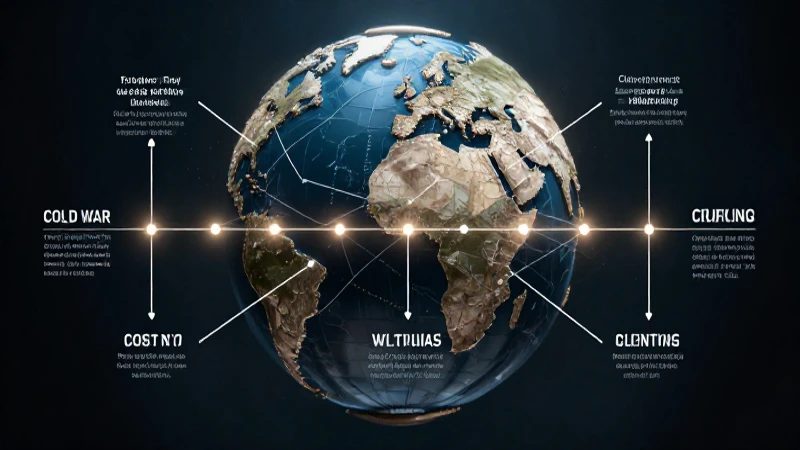 Mapa conceptual y esquema de eventos de la Guerra Fría 6 Guerra Fría visualizada con dramatismo cinematográfico