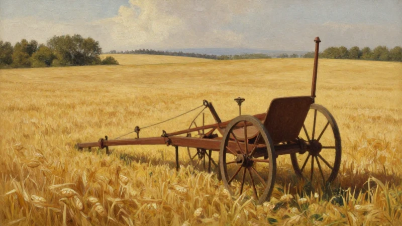 Cuáles son las herramientas antiguas en la agricultura 4 Siembra antigua bajo sol dorado realista