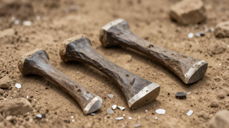 Cuál es la línea del tiempo de la evolución de herramientas humanas 4 Hacha de mano, herramientas líticas; sitio arqueológico