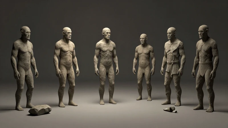 Cuál es la línea del tiempo de la evolución de herramientas humanas 5 Hominidos antiguos con herramientas, amplia luz cinematográfica