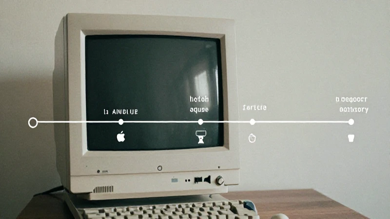 Ordenador Apple antiguo con efecto película granulada