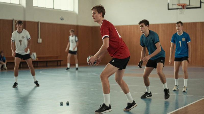 Fotografía vintage muestra jugadores de balonmano