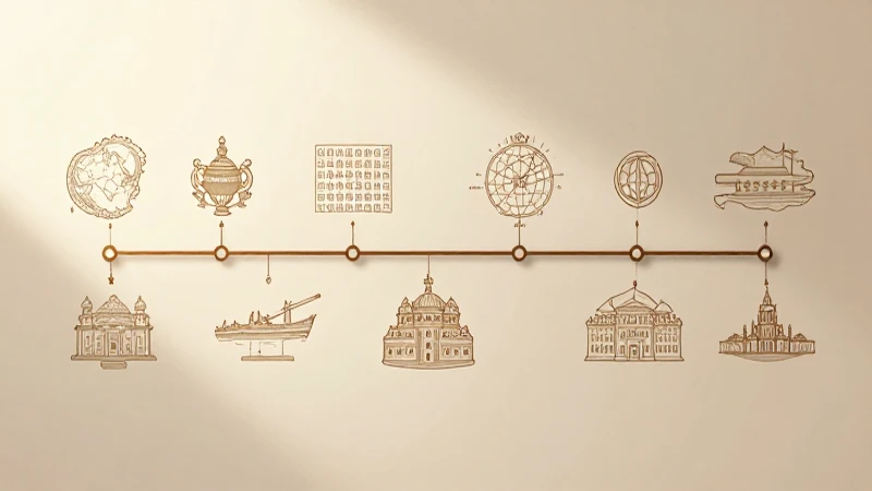 Historia de la Calidad: Líneas del Tiempo y Evolución clave 6 Ilustración histórica detallada con iluminación cálida