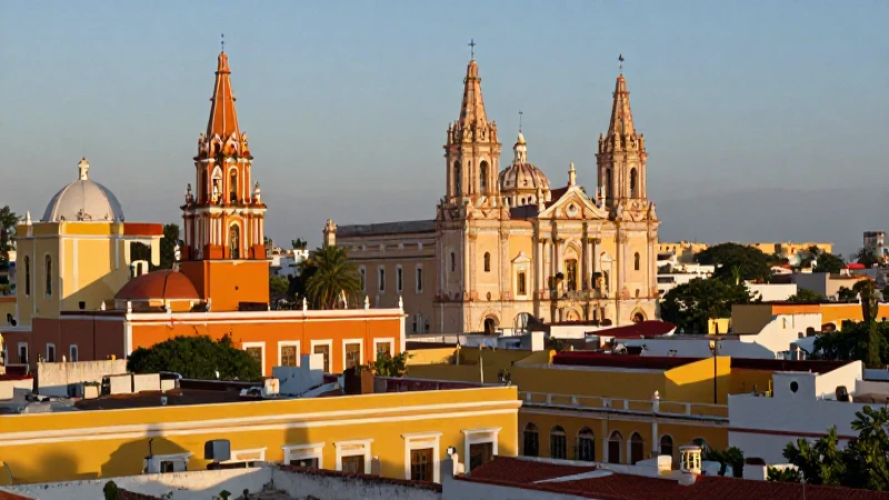 Campeche: arquitectura colonial dorada e histórica