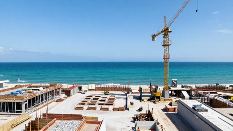 Cuál es la historia de Cancún desde sus inicios hasta hoy 3 Obra en la playa bajo el sol