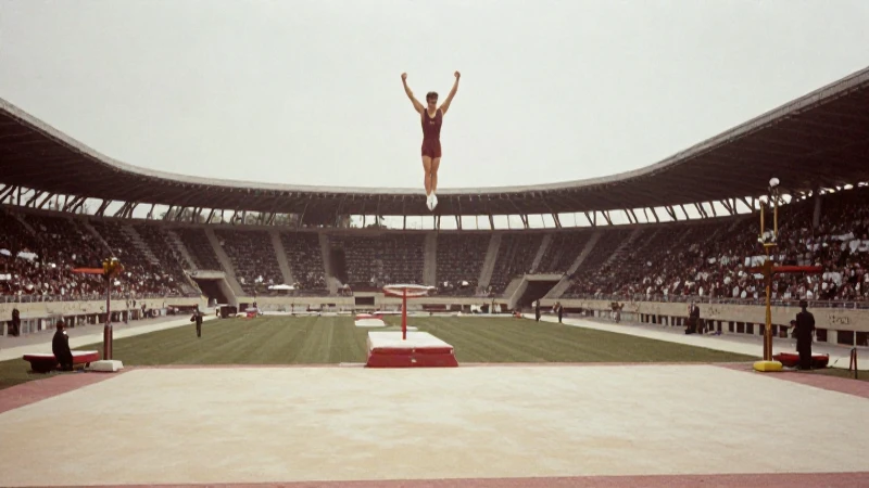 Evolución de la gimnasia a lo largo de la historia 8 Gimnasta vintage en unos Juegos Olímpicos antiguos