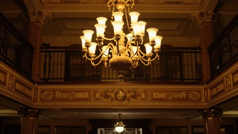 Cuál es la historia de la hotelería en México 10 Lujoso vestíbulo antiguo iluminado con elegancia