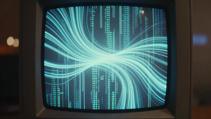 Historia de HTML: Línea de Tiempo del Desarrollo Web 5 Pantalla antigua con datos y luz suave
