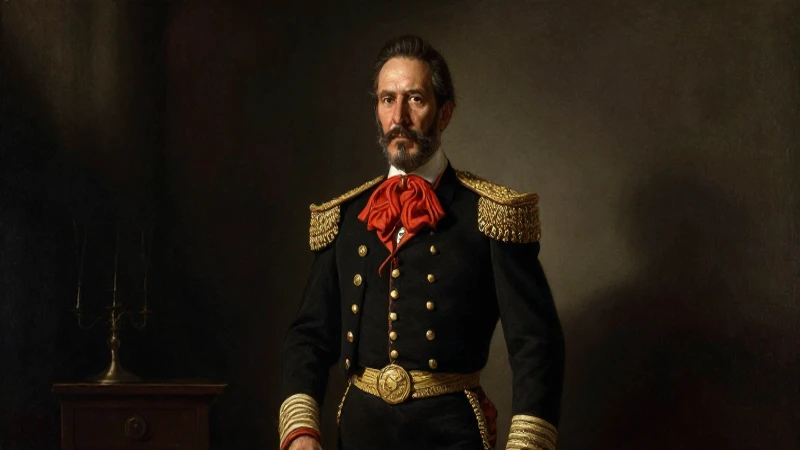 General mexicano retratado con claroscuros dramáticos