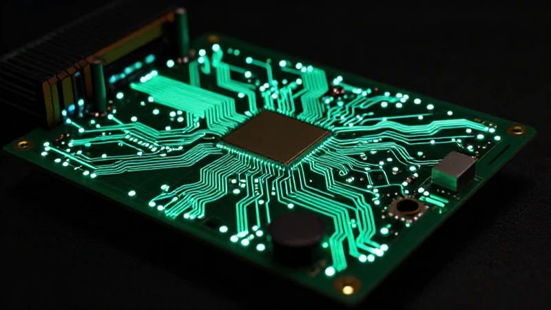 Placas luminosas de circuitos antiguos resplandecen