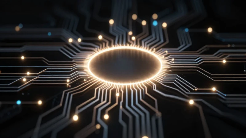 Circuitos futuristas brillantes con luz dramática