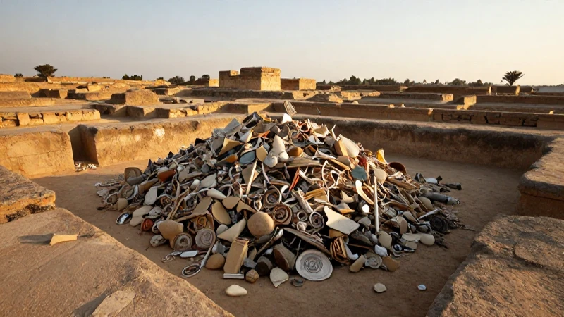 Ruinas antiguas iluminadas al atardecer