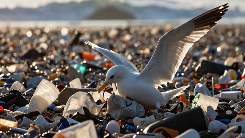 Basura plástica ahoga aves marinas impactantes