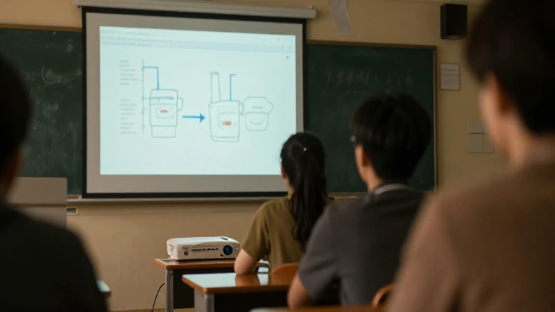 Historia de la capacitación: Línea de tiempo de su evolución 6 Aula antigua con proyector y luz cálida